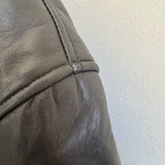 Vintage Dockers Black Lamb Leather Zip Up Jacket Mens XL Bikercore Edgy Grunge - Picture 4 of 9